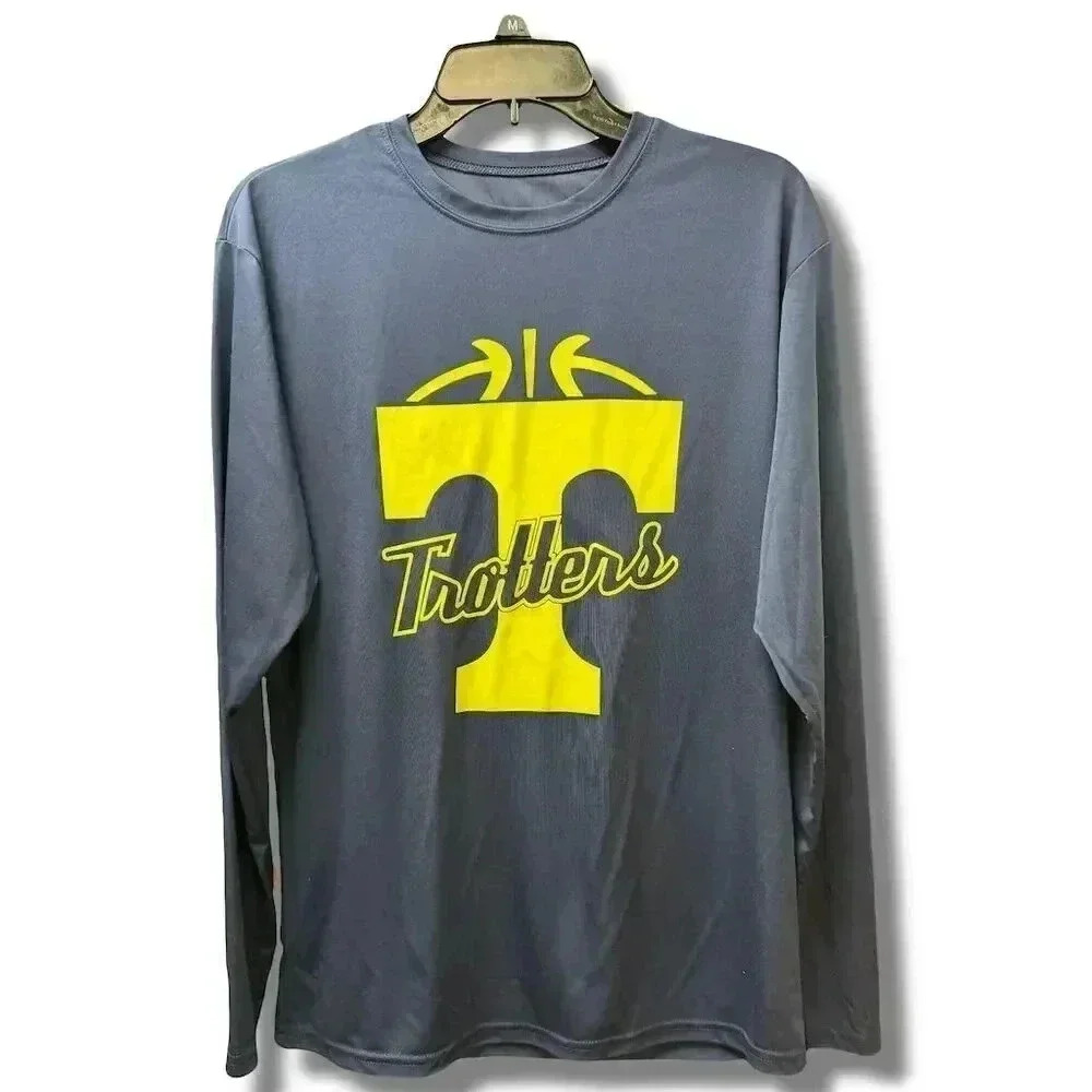 🌟 A4 Trotters Team Tee Unisex Long Sleeve Performance Shirt Gray S 🌟